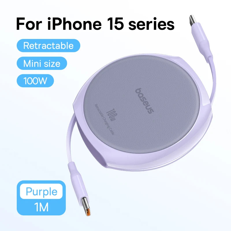 Retractable USB C Cable 100W