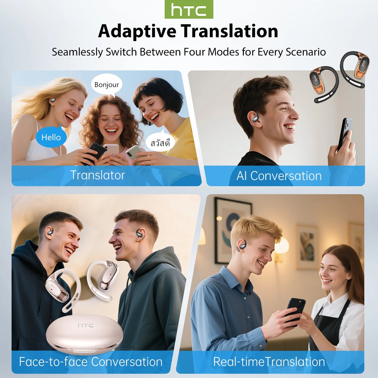 HTC NE35 AI Translation Earphones