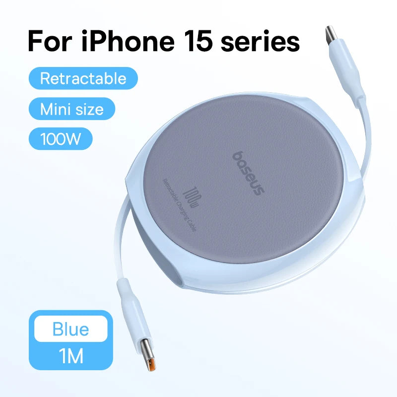 Retractable USB C Cable 100W