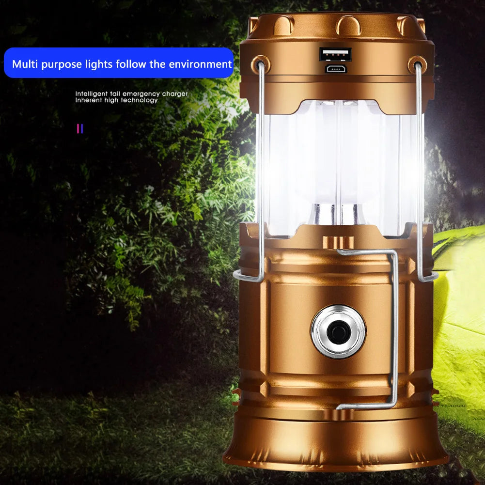 Solar Portable Lantern LED Flashlight