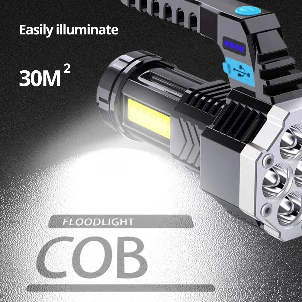 7LED Camping Torch With Cob Side Light