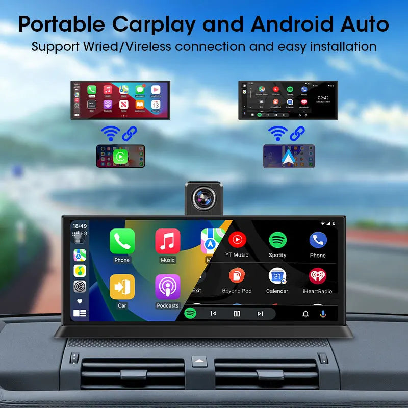11.26” Car DVR 4K Front 1080P Rear Dashcam