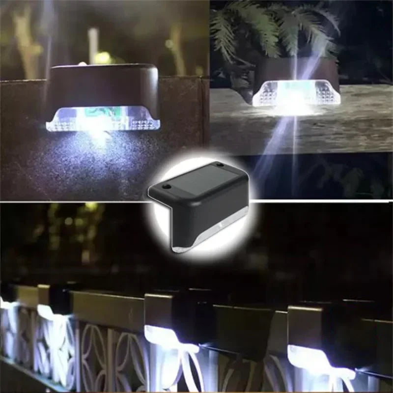 4/8/12pcs Solar Stair Light Waterproof Fence Lamp
