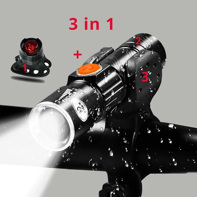ZK30 3 in1 8000 Lumen Bike Bicycle Light