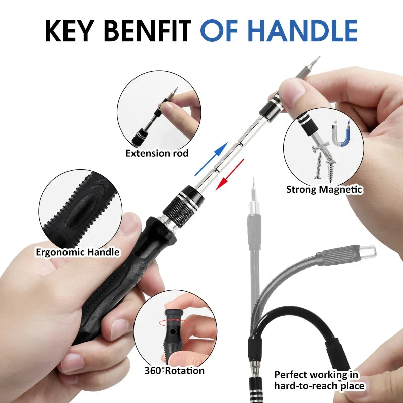 Screwdriver Set 117 in 1 Magnetic Repair Tool Kit