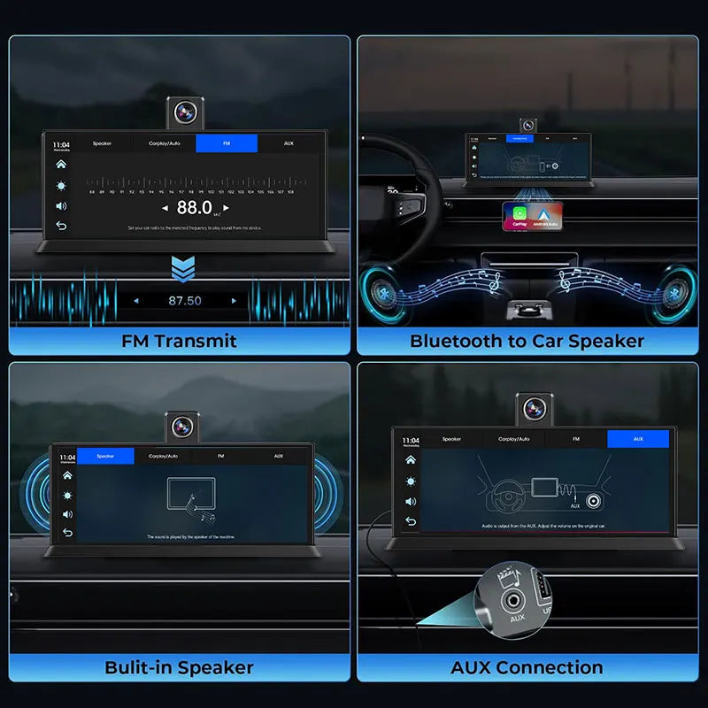 11.26” Car DVR 4K Front 1080P Rear Dashcam
