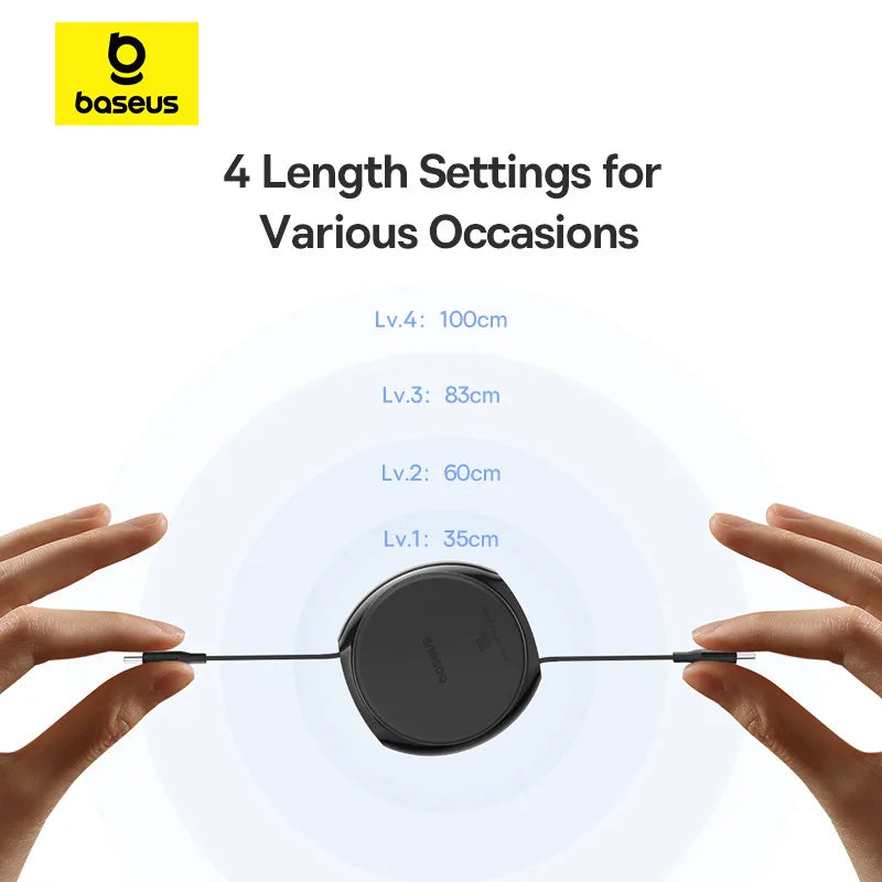 Retractable USB C Cable 100W