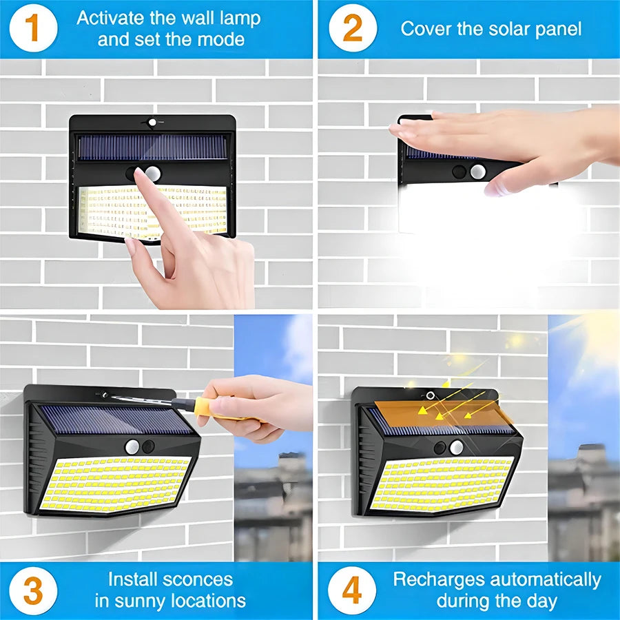Solar Lights Outdoor Wall Lamp