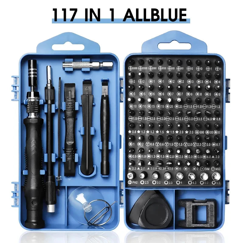 Screwdriver Set 117 in 1 Magnetic Repair Tool Kit