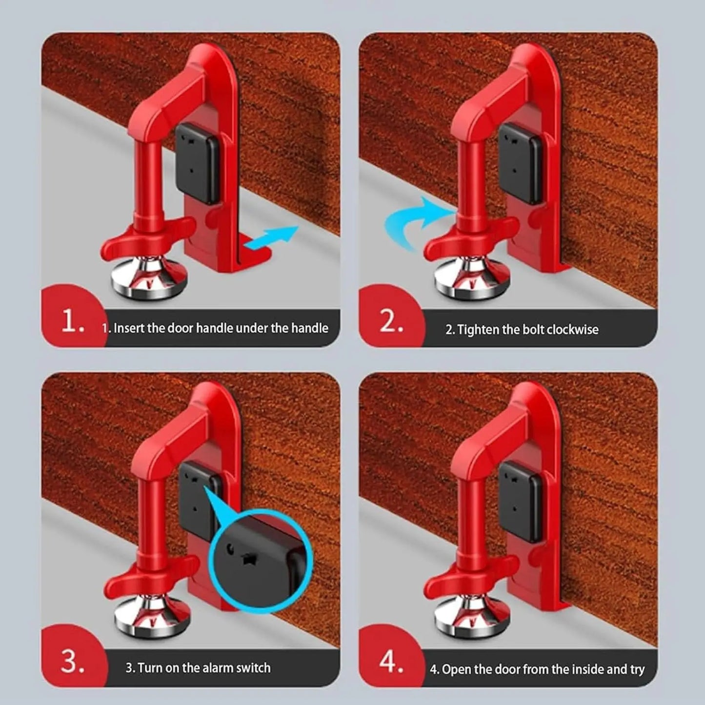 Portable Alarm Door Stopper