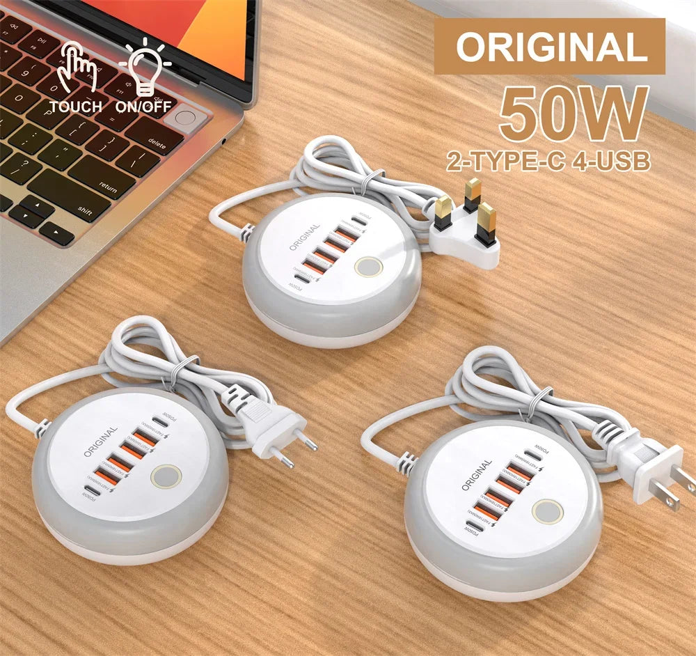 50W Power Strip Multi Port USB