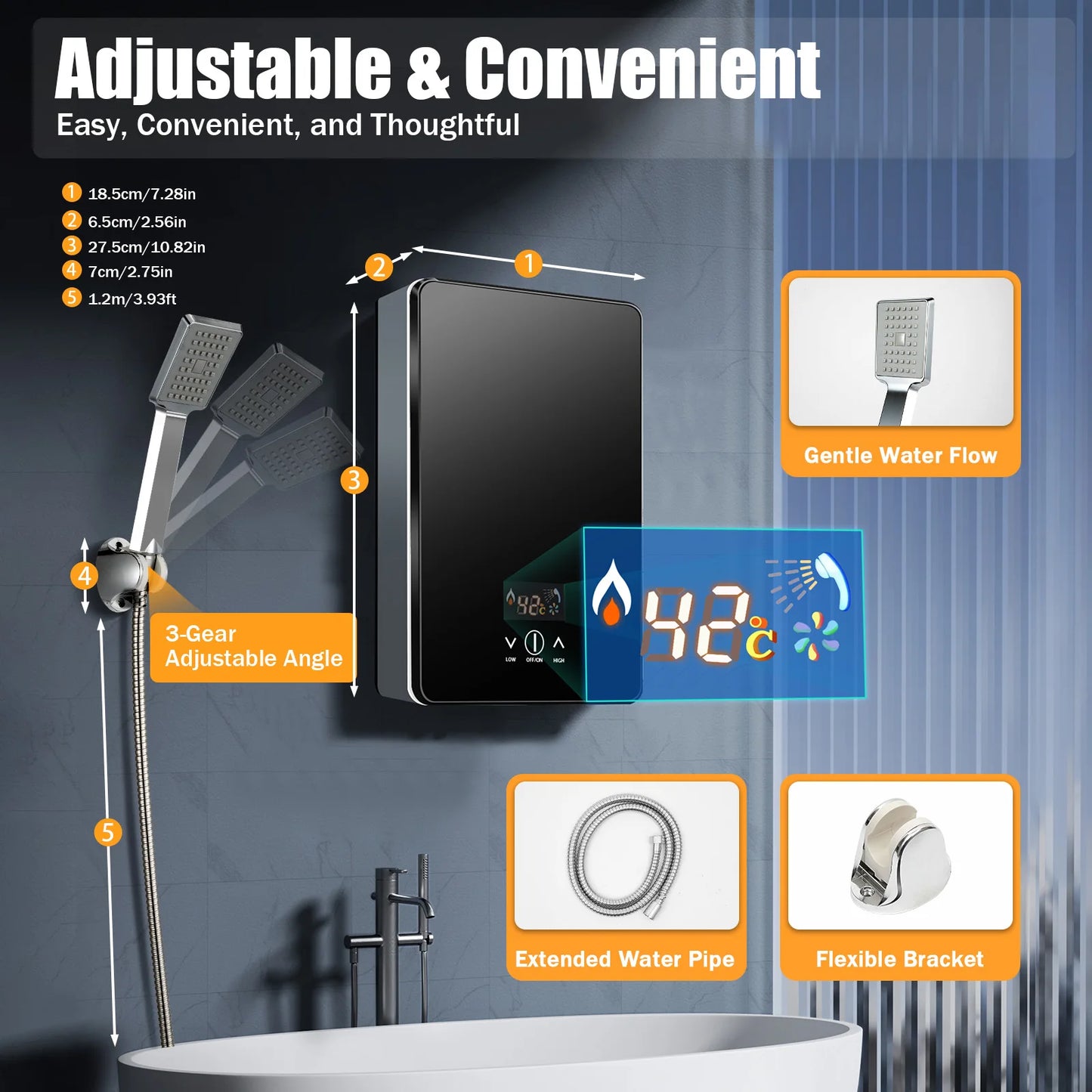 220V 6500W Instant Tankless Electric Hot Water Heater