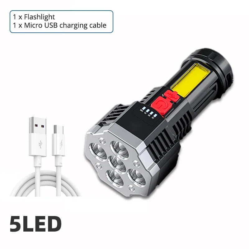 7LED Camping Torch With Cob Side Light