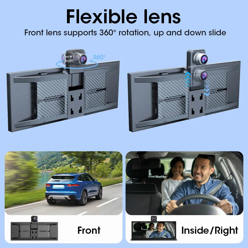 11.26” Car DVR 4K Front 1080P Rear Dashcam