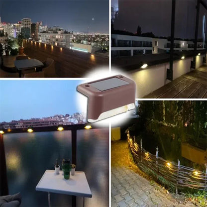4/8/12pcs Solar Stair Light Waterproof Fence Lamp