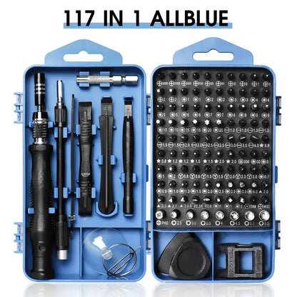 Screwdriver Set 117 in 1 Magnetic Repair Tool Kit