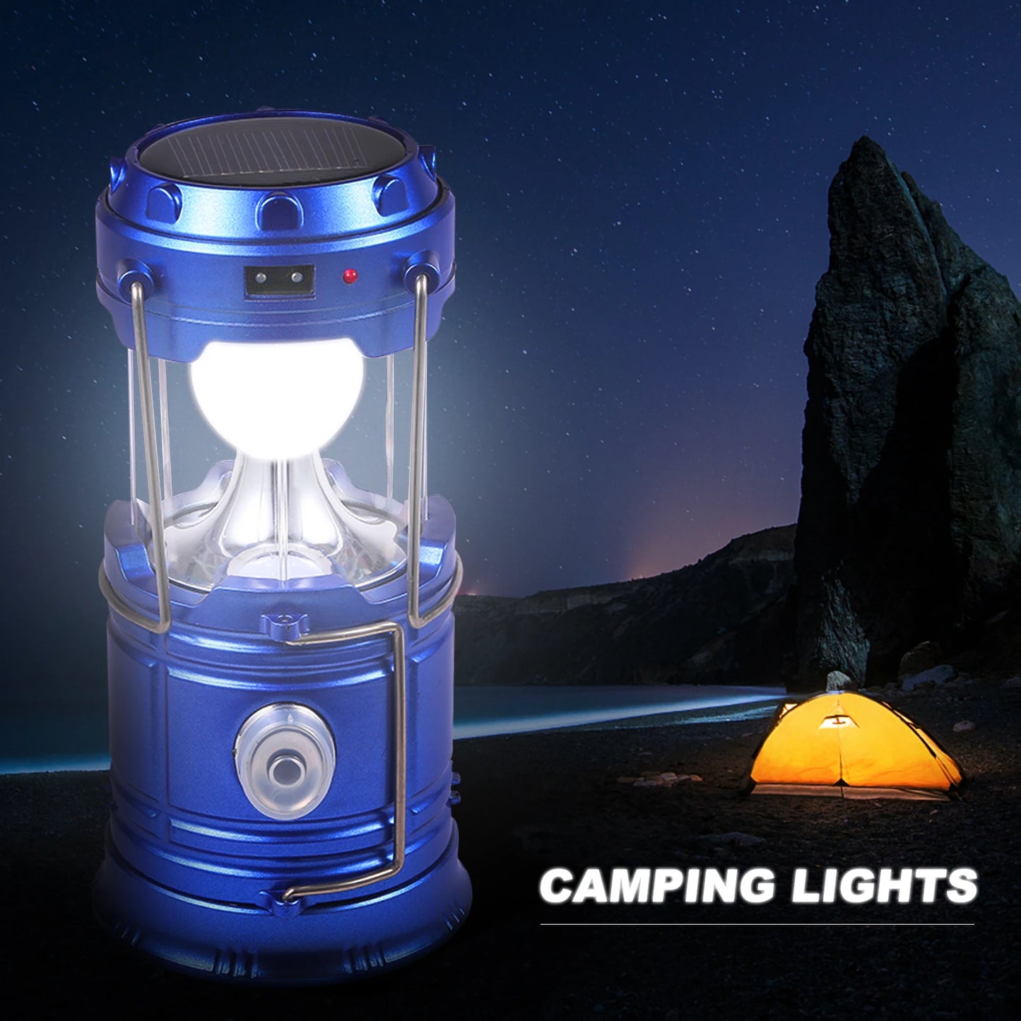Solar Portable Lantern LED Flashlight