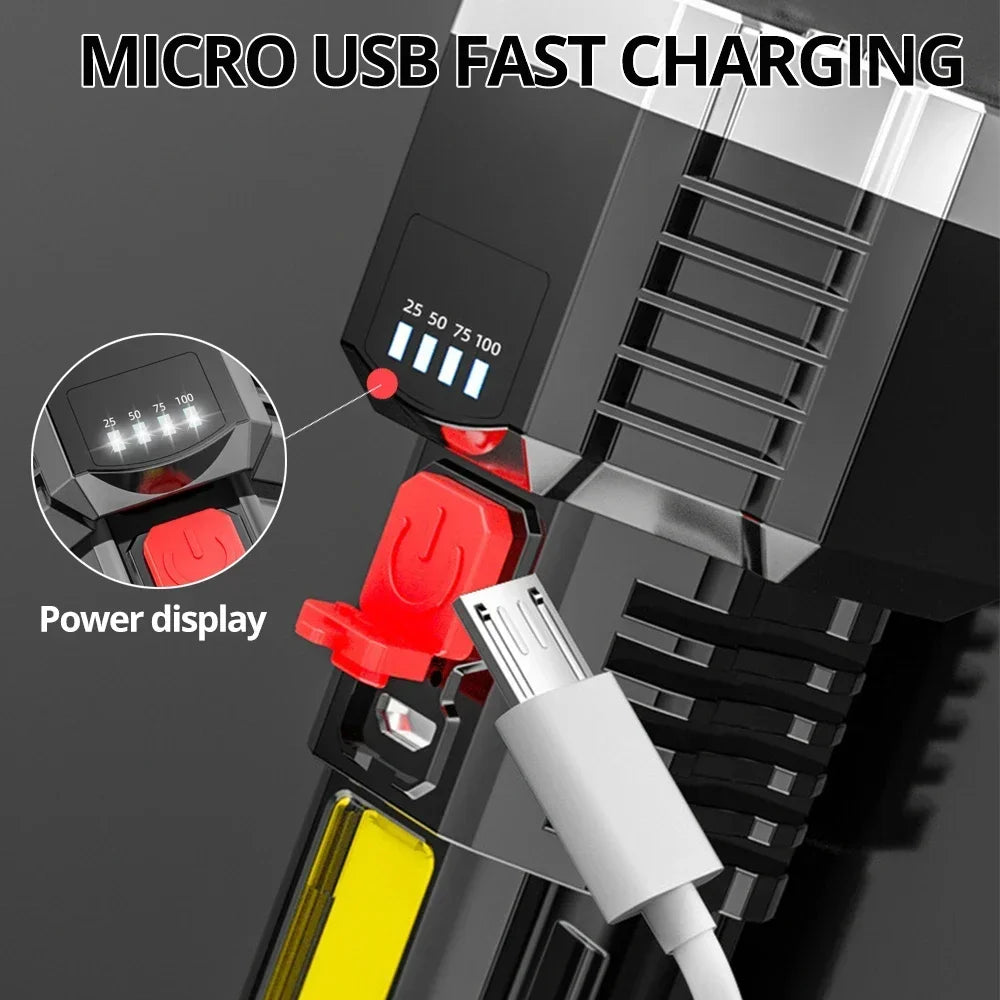 7LED Camping Torch With Cob Side Light