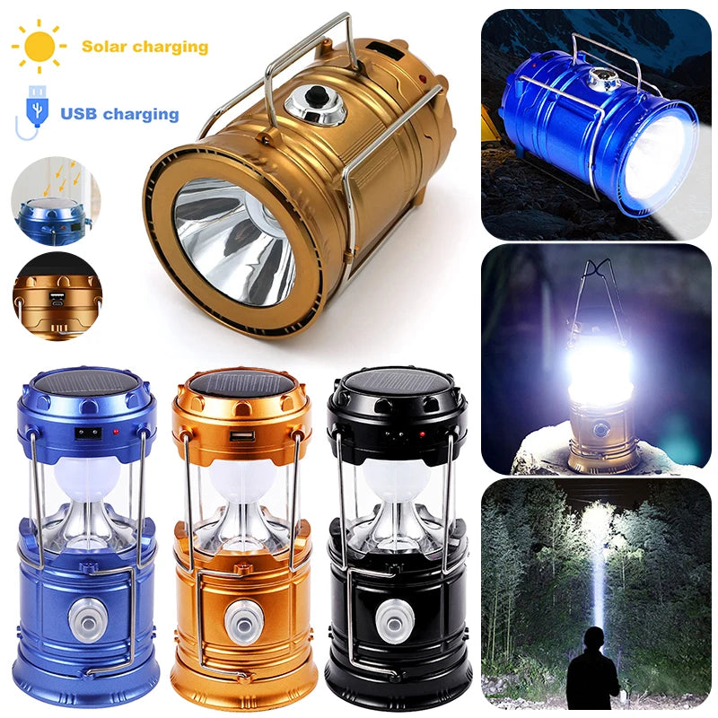 Solar Portable Lantern LED Flashlight