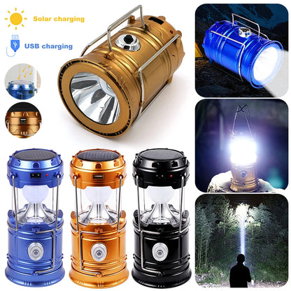 Solar Portable Lantern LED Flashlight