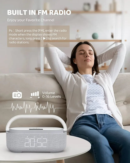 Radio Alarm Clock, Wireless Charger