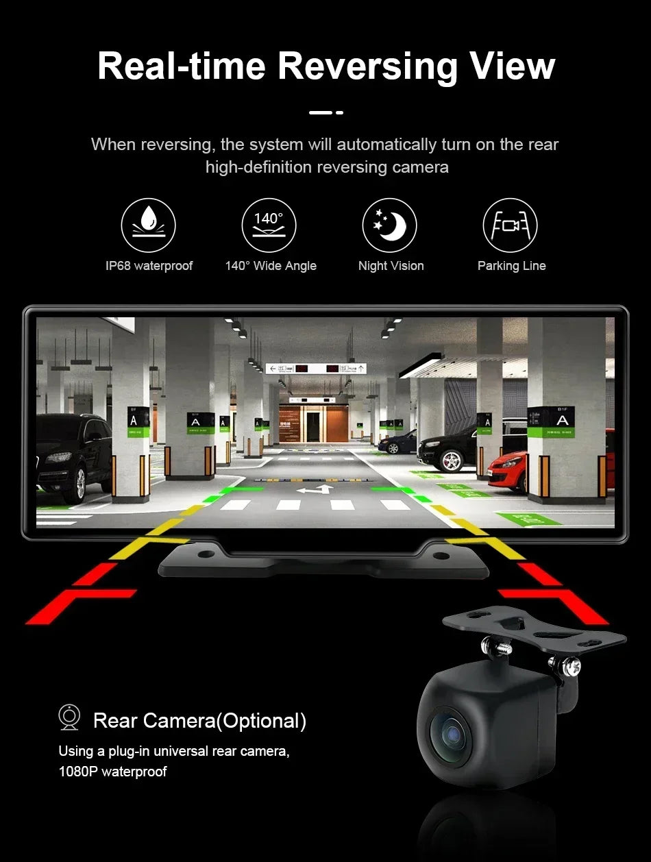 10.26" 4K DVR Dash Cam