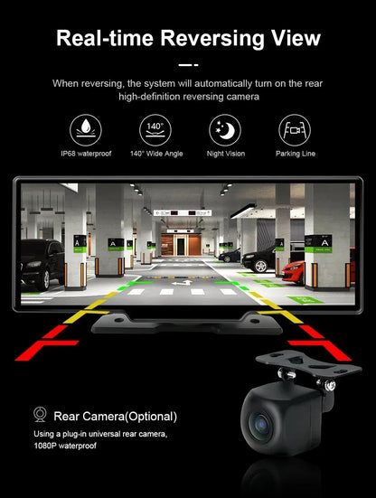 10.26" 4K DVR Dash Cam