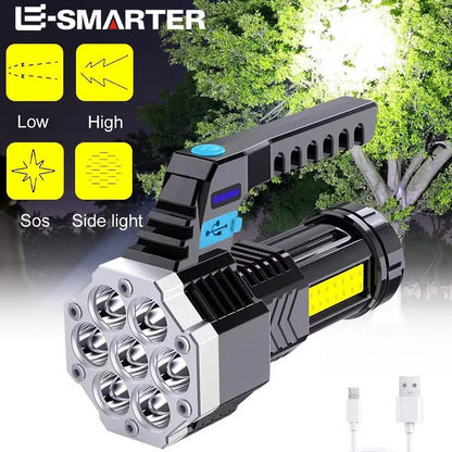 7LED Camping Torch With Cob Side Light