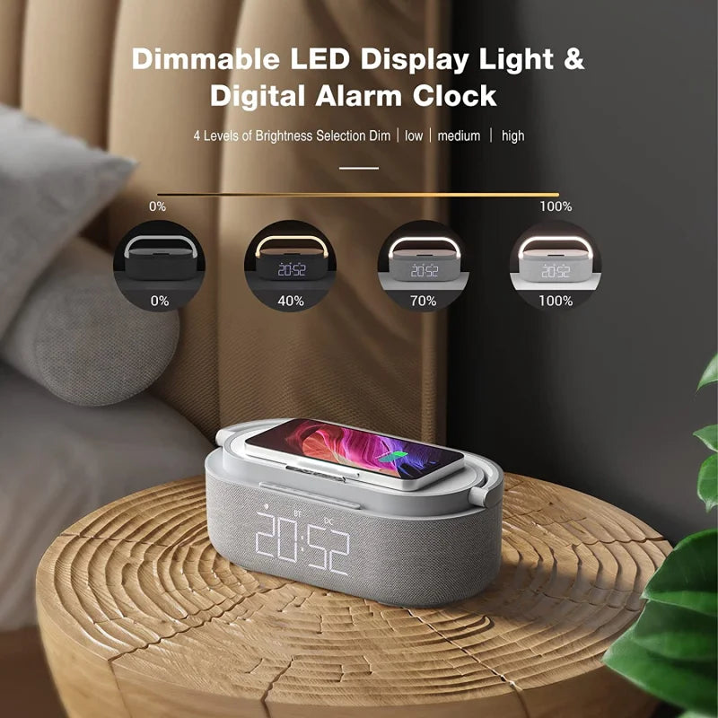 Radio Alarm Clock, Wireless Charger