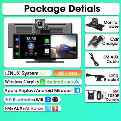 10.26" 4K DVR Dash Cam