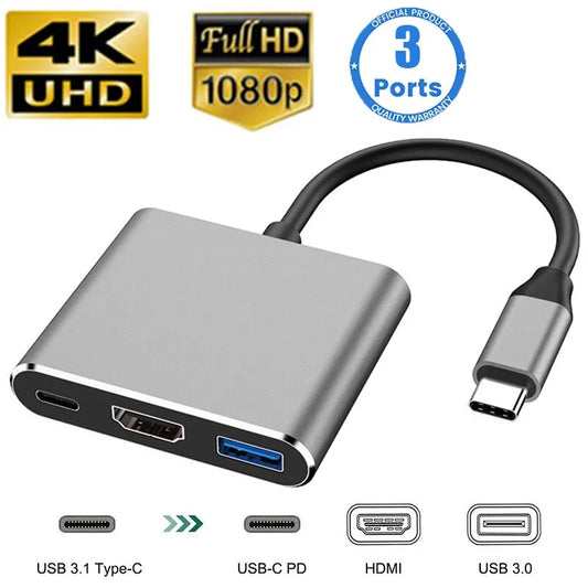 USB C HUB 3in1 Type C